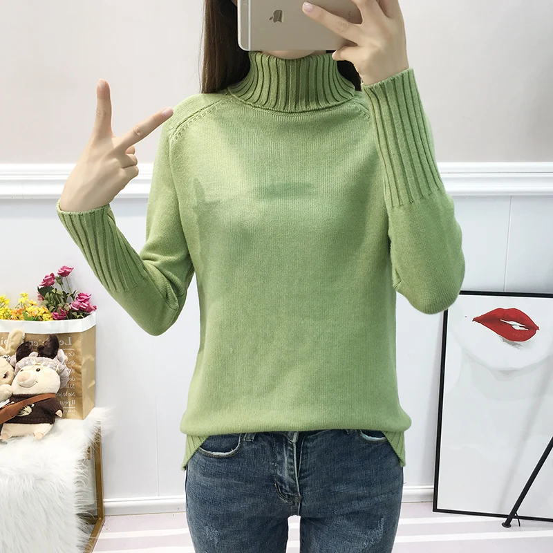 Осенние новые послеродовые женские вязаные пуловеры для кормящих, однотонный для беременных свитер с высоким воротником для кормящих