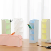 4 grid desktop organizer pen holder makeup storage box creative multifunctional for home school office accessories stationery