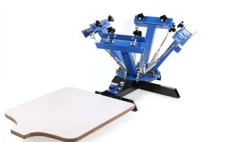 Бесплатная доставка 4 цвета 1 станция шелкография машина для печати футболок