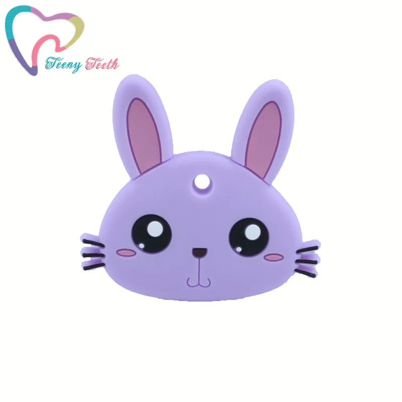 

10 PCS Cute Rabbit Silicone Teether BPA Free Cartoon Animal Shape Teething Toys DIY Nursing Bracelets Accessories Baby Teether