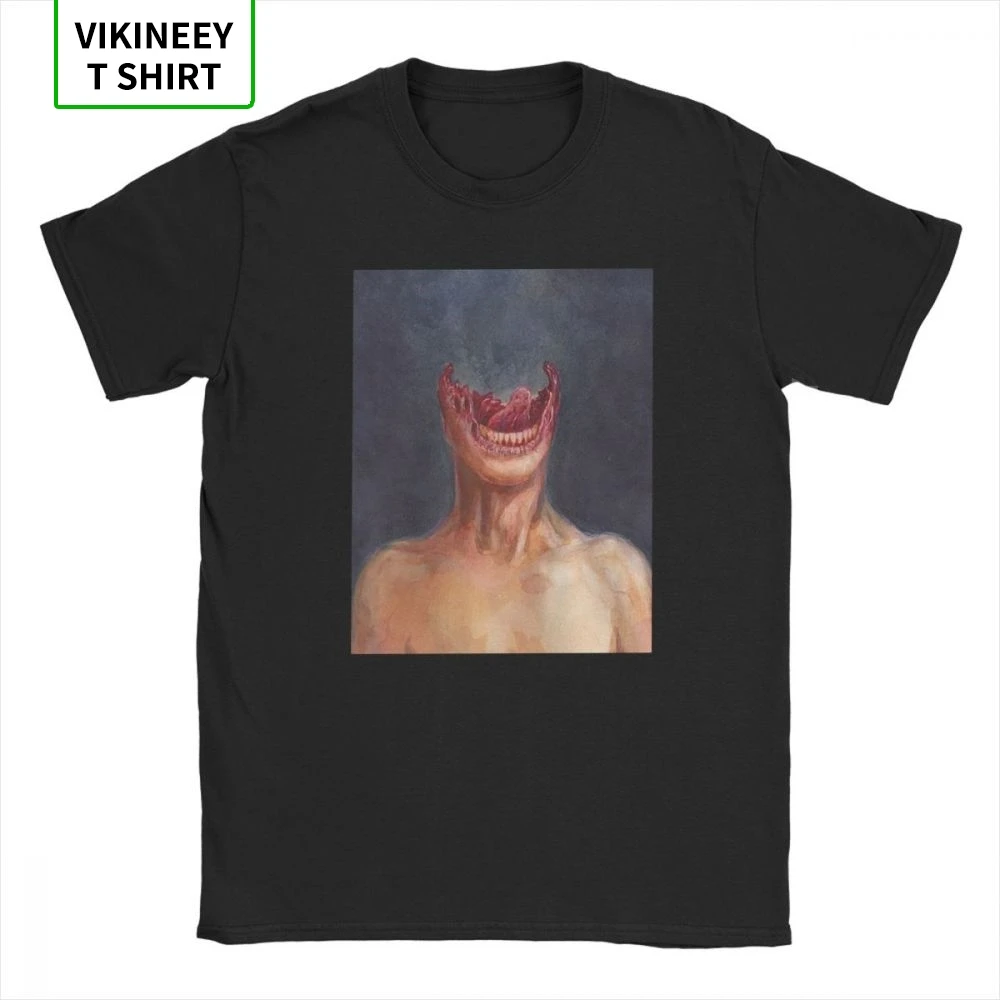 Без уход за кожей лица ужас Мужская футболка страшно жуткий костюм на Хэллоуин