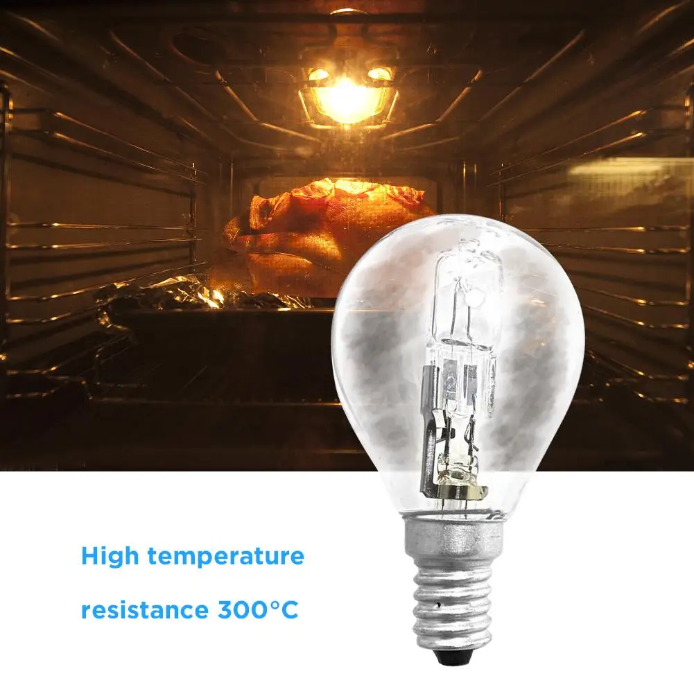 P45 Halogen Bulb 42W E14 220V High Temperature Resistant 300 Degree Oven Light Oven Light Indoor Lighting E14 Screw Light