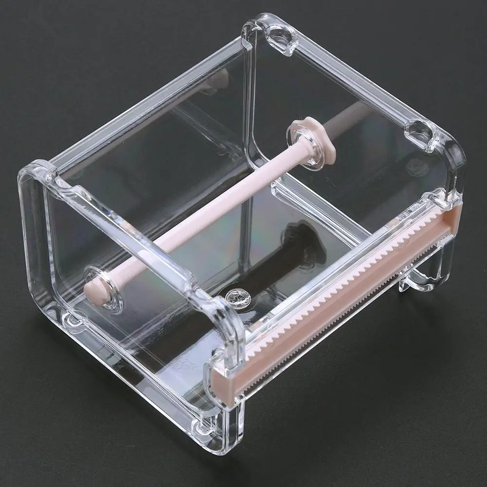 

Transparent Adhesive Tape Organizer Dispenser Cutter Portable Desk Washi Tape Holder Storage Box Office School Stationery Supply