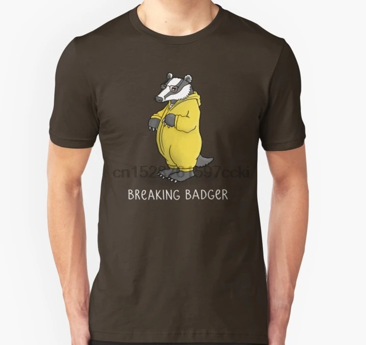 Мужская футболка с изображением ломающегося барсука принтом футболки