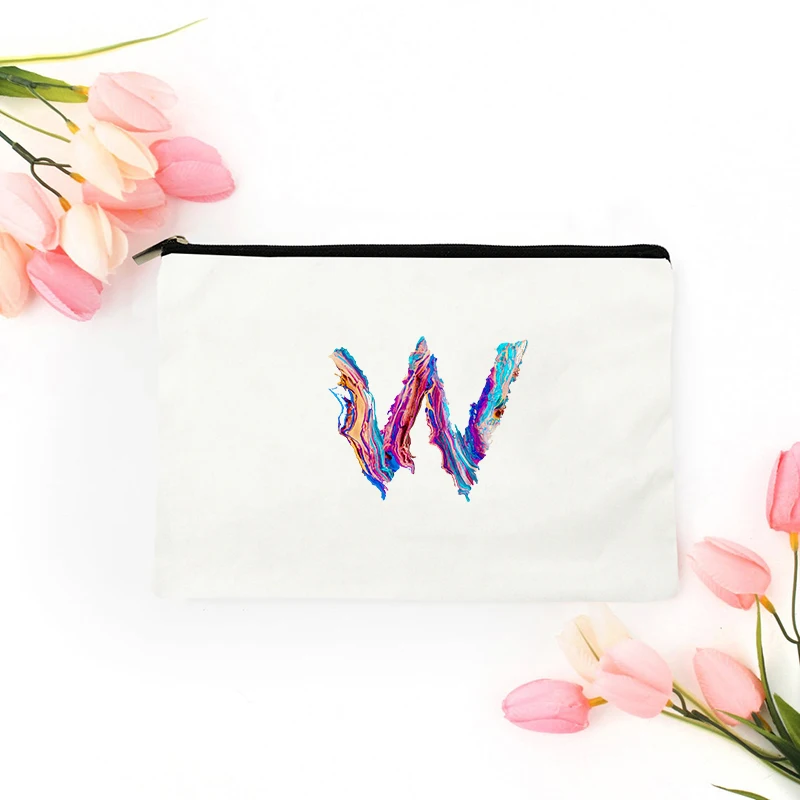 

Bag Women 26 Letters Cosmetic for Makeup Women's Mini Travel Personal Free Shipping Bags Woman Storage Pouch Make Up Kawaii