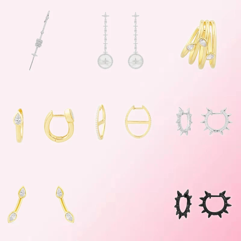 

1:1 Make 925 Sterling Silver Custom Literary Youth Style DIY Fashion Design Earrings