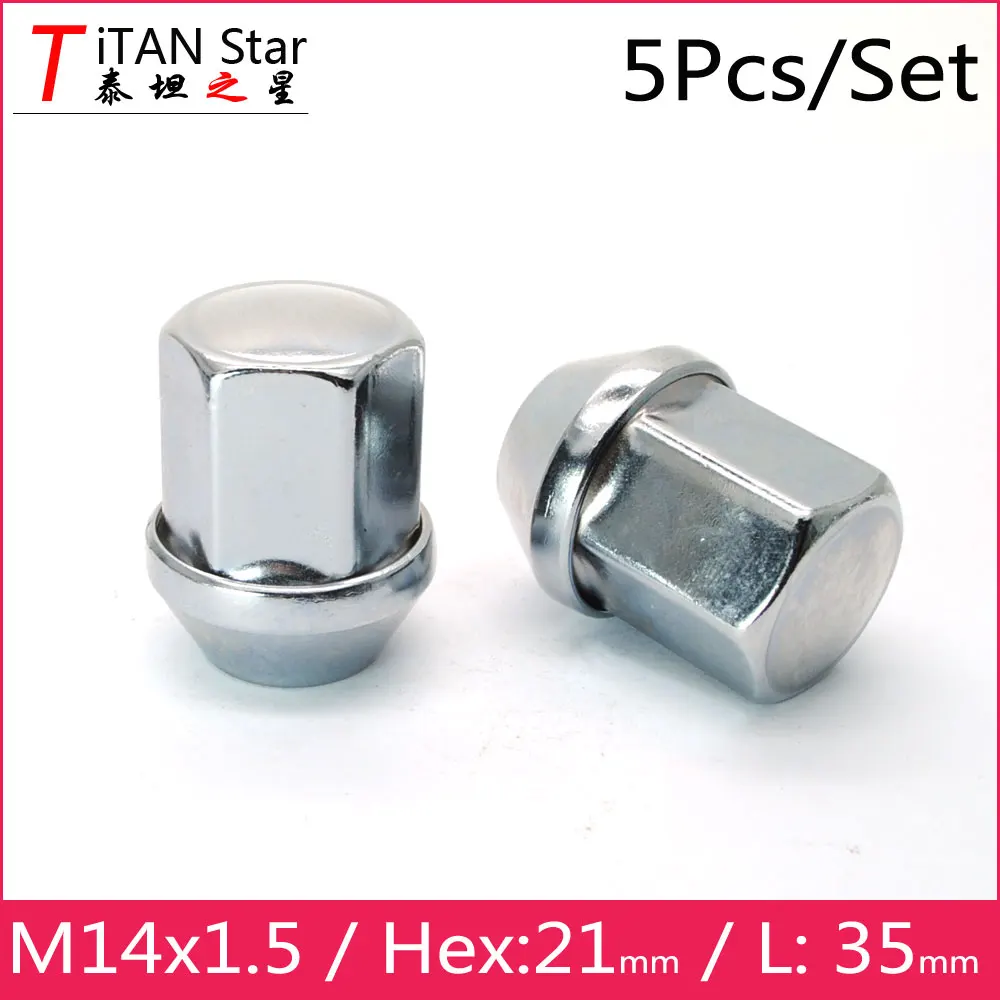 5 шт. M14x1.5 PCD OEM легированные колесные гайки для Land Rover FREELANDER EVOQUE Ford S-Max JAGUAR F-PACE