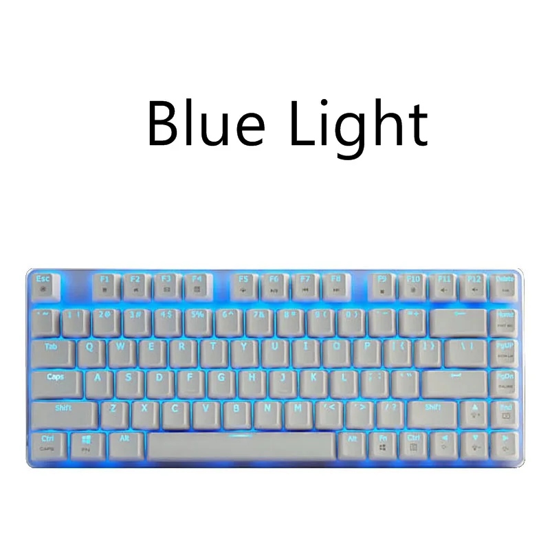 Все новые Magicforce 82 ключ USB проводной с подсветкой эргономичная Механическая игровая клавиатура Gateron/Cherry переключатели; Ice-Blue подсветка