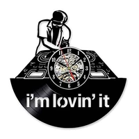 dj equipment set vinyl record wall clock night club silent clock timepieces art decor for men party favors dj music mix gifts