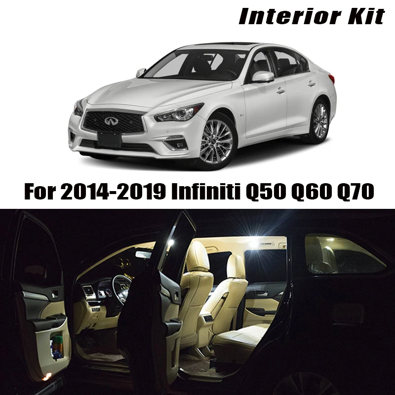 Светодиодный светильник для салона автомобиля 12 шт. лампа белого цвета Infiniti Q50 Q60