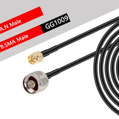 Штекер RG58 N Type «папа»/«Мама»-«папа» SMA, адаптер, коаксиальный кабель, штекер «Мама», Джампер 15 см, 30 см, 50 см, 1 м, 1 шт.