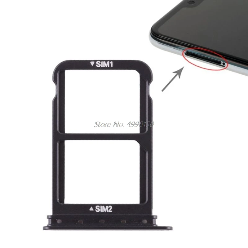 

SIM Card Tray Double Slot Holder Container Carrier Adapter Replacement Metal for Huawei P20 Pro Dropship