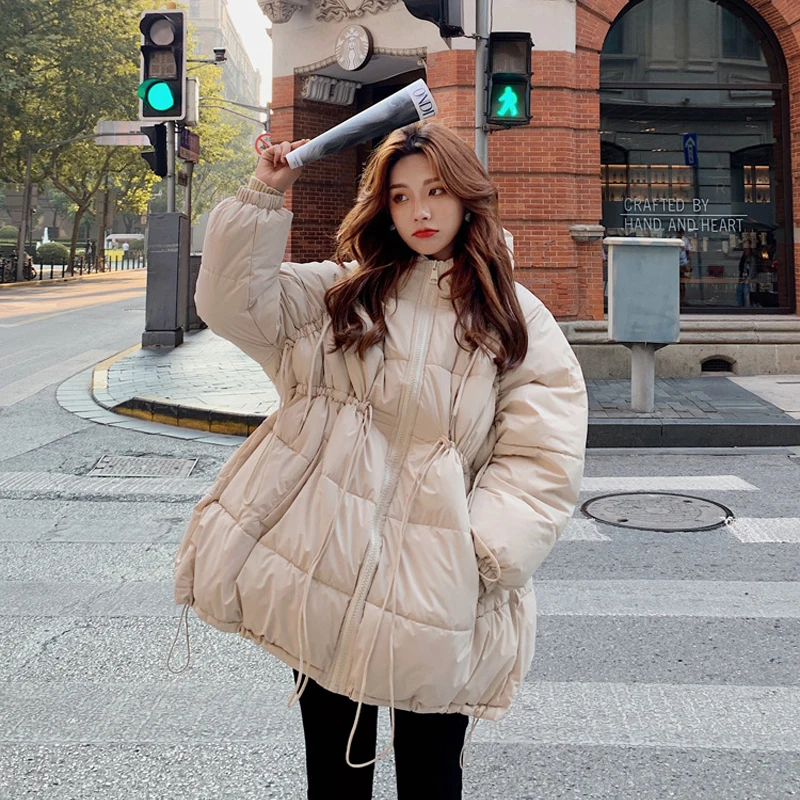Maternity Clothing Winter Cotton-Padded Jacket Korean Thicken Down Padded Parkas Pregnancy Woman Hooded Loose Increase Warm Coat