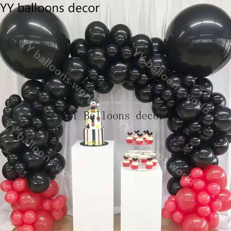 Мультфильм DIY воздушный шар гирлянда арочный комплект красный черный для темы