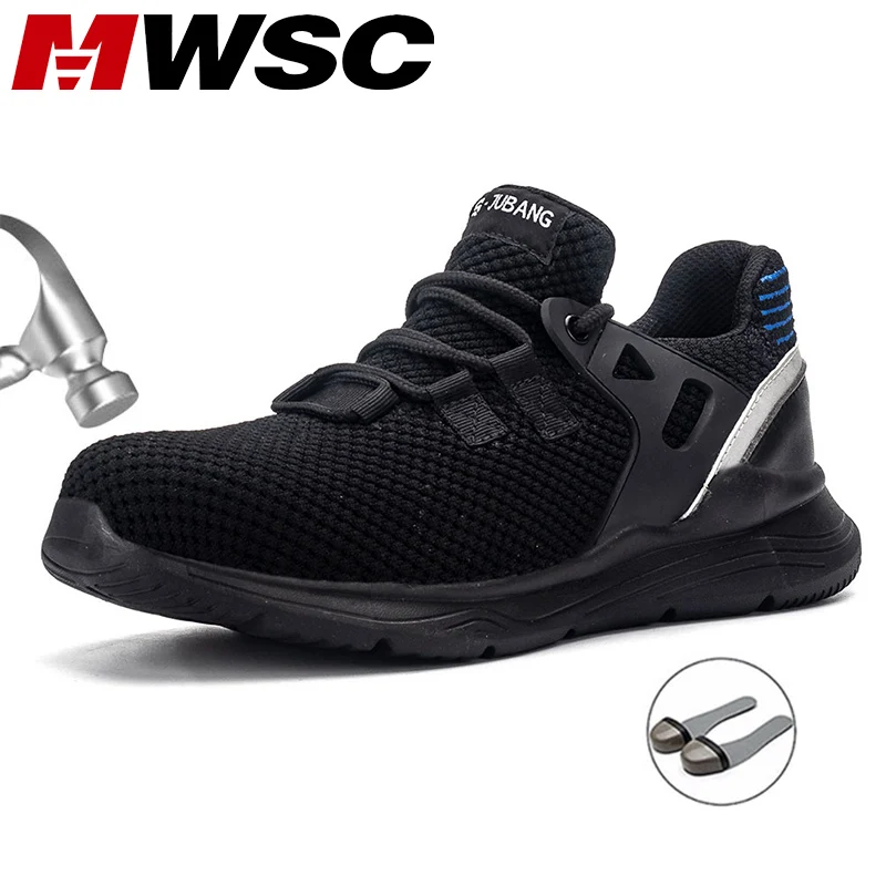 MWSC S3 Безопасная рабочая обувь для мужчин Нескользящие строительные ботинки