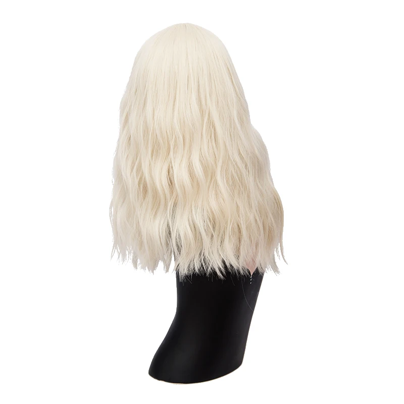 MSI Wigs длинные волнистые оранжевые парики Косплей блонд синтетический парик для белых женщин высокая температура волокна волос - Цвет: Блондинка