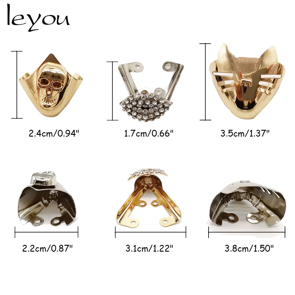 Украшение для женской обуви с острым носком защитная крышка металлические