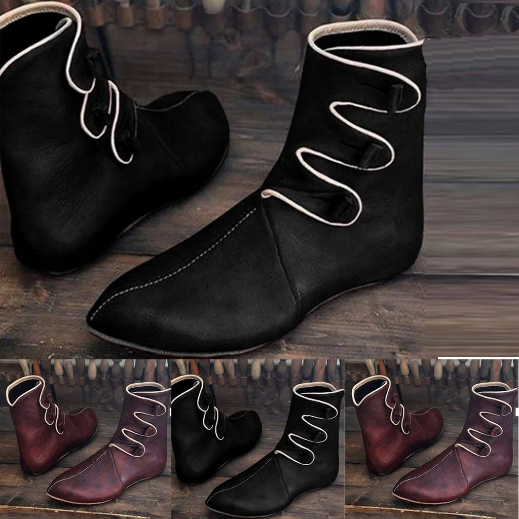 Женские кожаные ботильоны с круглым носком в стиле милитари модные удобные