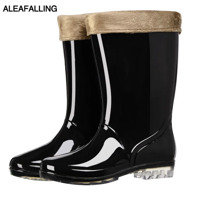 Сапоги Aleafalling женские непромокаемые плотная Съемная непромокаемая обувь без