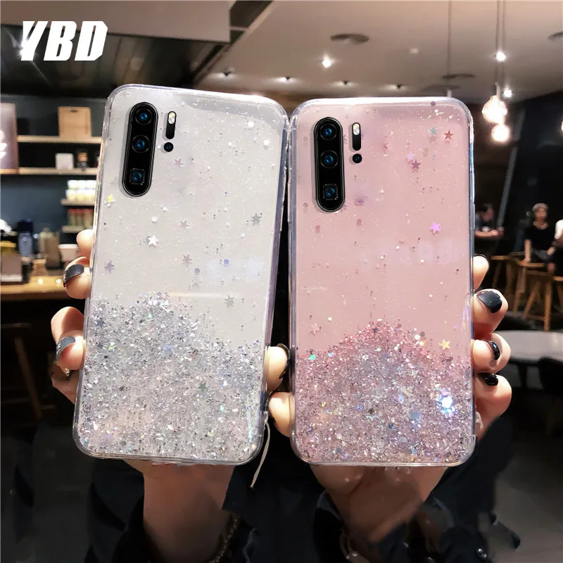 Чехол с блестками для Huawei Mate 30 20 10 20X P20 P30 Pro/P20 Lite P10 Plus P40 | Мобильные телефоны и