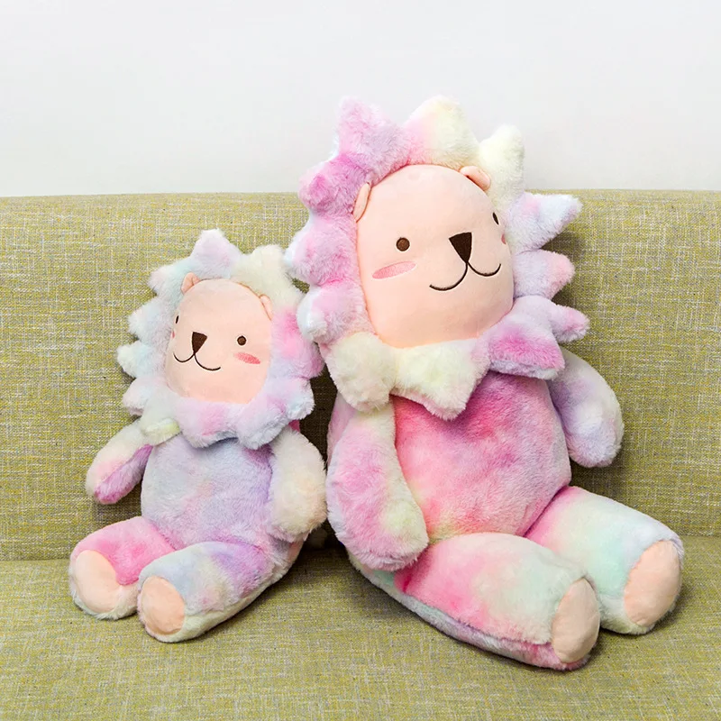 

Kawaii Plush Lion Toy Colorful Lion Peluche Doll Soft Stuffed Animals Little Zoo Animal Cute Lovely Children's Toy Girls Gifts