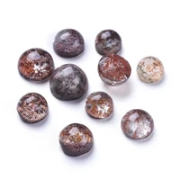 10pcs natural quartz cabochons ovaldome lodolite quartz cabochon beads gemstone quartz cabochon for necklace jewelry making diy