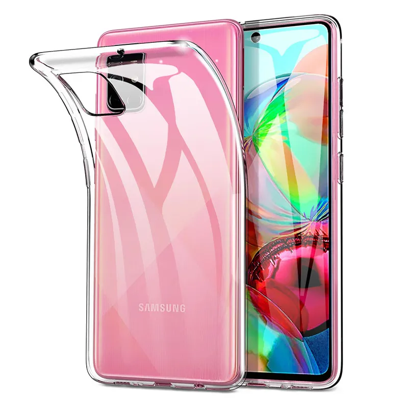 Прозрачный чехол для Samsung Galaxy S20 Ultra Plus мягкий прозрачный ТПУ телефона A50 S A51 A71 A70 A10