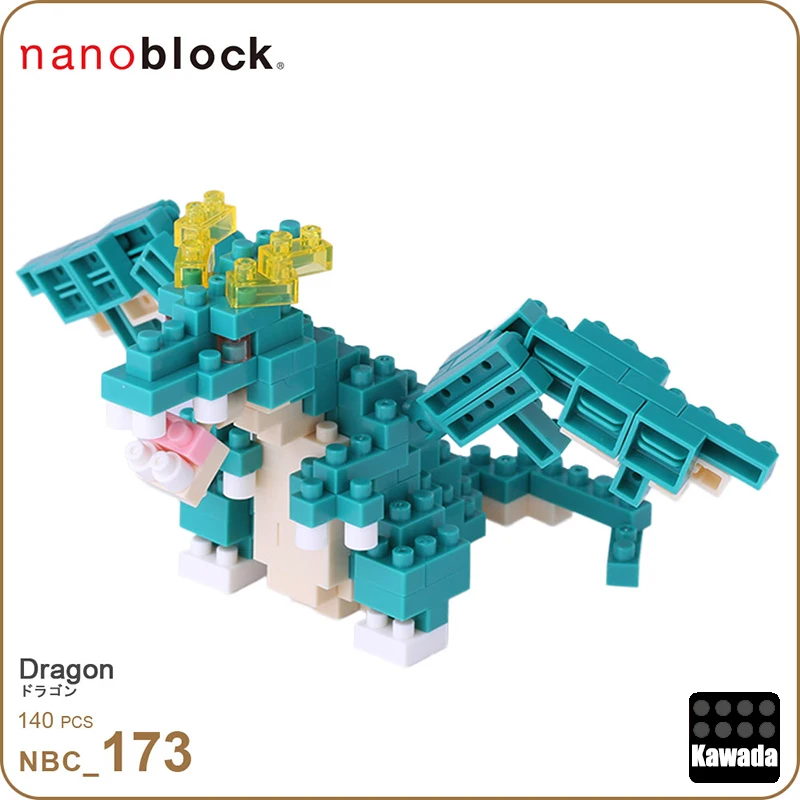 Kawada Nanoblock NBC-173 Дракон микро-размер Строительные блоки мини-кирпичи 140 штук 3D