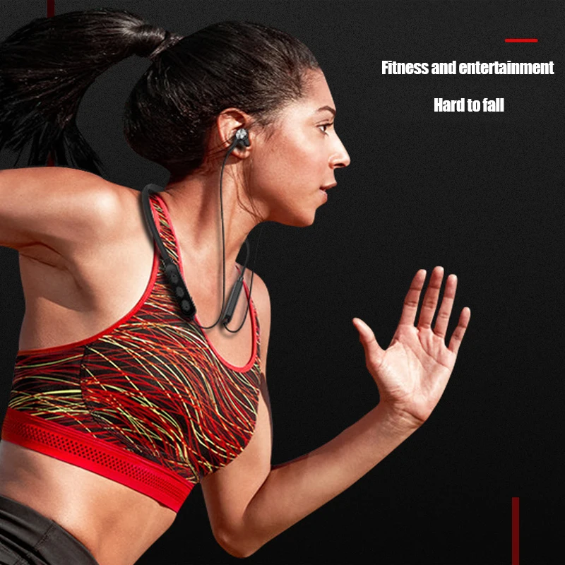 

New wireless 5.0 bluetooth sports headset magnetic stereo headset waterproof with high-definition microphone