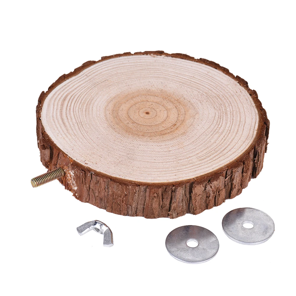 Аксессуары для птичьей клетки круглая деревянная монета прыгающая платформа