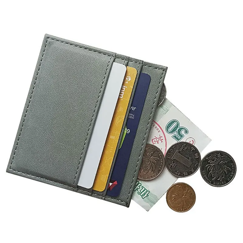 

Classic Solid Color Card Holder PU Card Holder Ultra-thin Coin Purse Card Holder Multi-layer Card Holder Travel Accessories