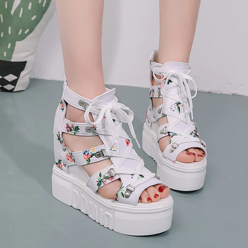Туфли на танкетке женские босоножки Zapatos De сезон лето Для женщин сандалии
