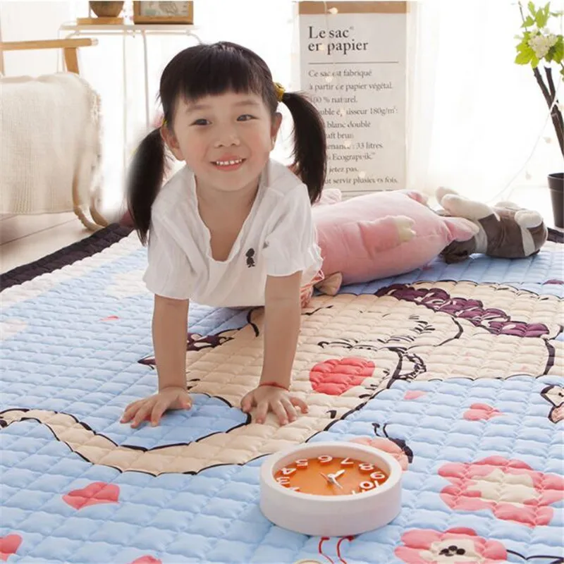 Baby Play Mat Children Kids Cotton Crawling Pad Non-slip Washable Carpet Developing Rug Soft Floor Toddler Game Blanket Toys | Игрушки и