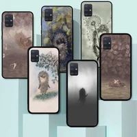 bright hedgehog in the fog phone case for redmi note 5 5a 7 6 8 8t 9 10 4 6 9 10 s pro max fundas cover