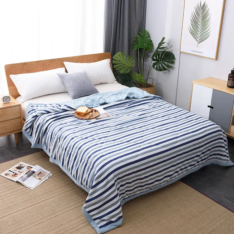 Новые товары летнее одеяло в клетку из промытого хлопка стиле MUJI подарок от hua xian