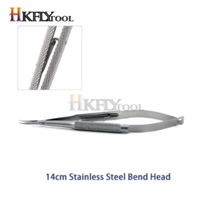 14cm stainless bend 12,5 см; высота каблука 14 см; каблук 16 см оснастка для приманки держатель инструмент офтальмологический Иглодержатель косметический контактный зажим титановый Пинцет хирургические инструменты - Цвет: 14cm stainless bend