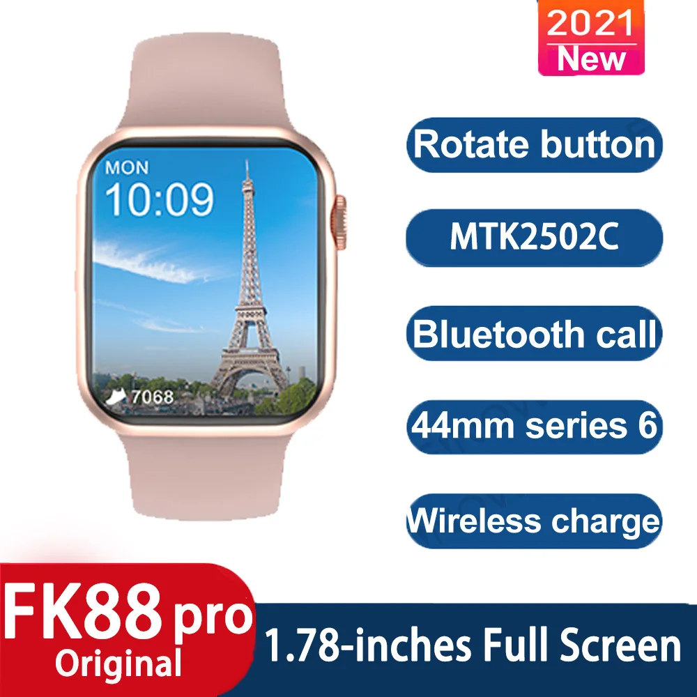 

Original IWO FK88 Pro And FK99 Smart Watch 44MM 1.78 Inch Bluetooth Call Heart Rate Monitor For iOS Android iwo 16 PK HW22 FK78