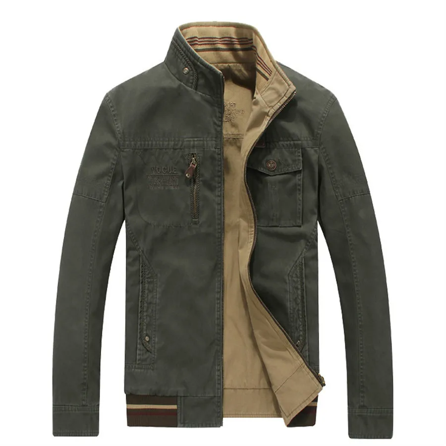 2018 горячая Распродажа Мужская армейская куртка Двусторонняя на молнии со