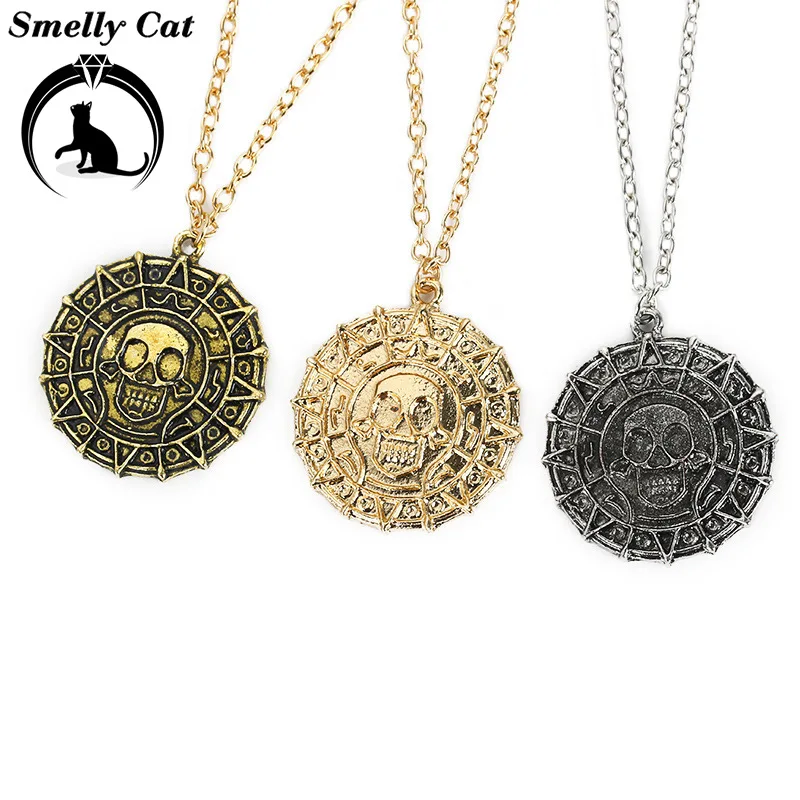 Вонючий кот фильм ювелирные изделия Карибы пират Ожерелье Золотая монета цепь