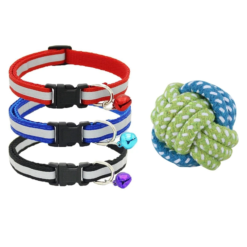 

1X собачья игрушка, жевательная хлопковая веревка для собак, регулируемый Светоотражающий ошейник для домашних животных 5 и 3X, безопасная пр...