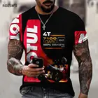 Футболка мужская с 3D принтом, суперразмерная прозрачная модная футболка с коротким рукавом и прострочкой, для лета