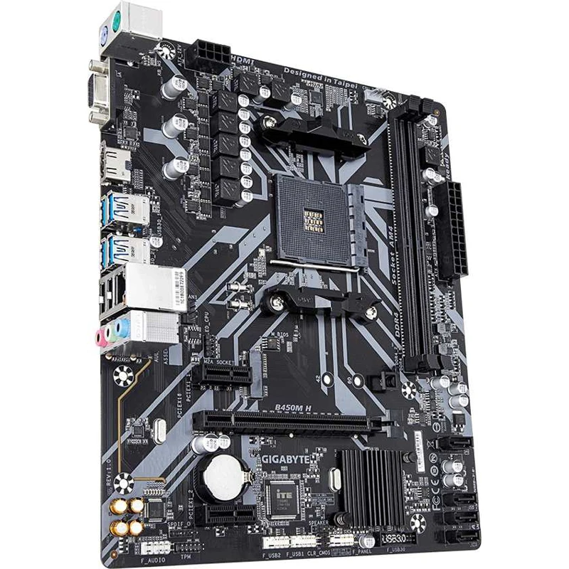 Материнская плата GIGABYTE B450M H SocketAM4 AMD B450 mATX Ret|Материнские платы| |