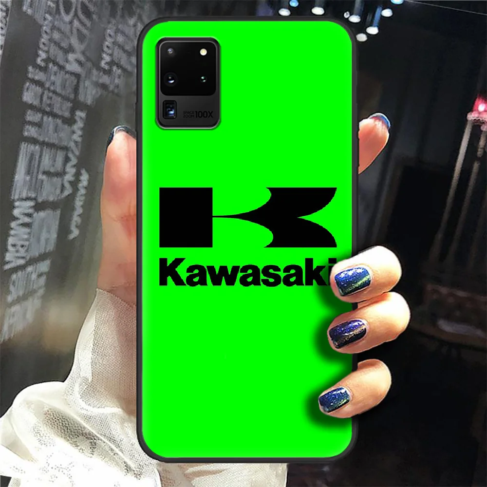 

Japan Brand Kawasaki Phone Case Cover Hull For Samsung Galaxy S 6 7 8 9 10 e 20 Edge Uitra Note 8 9 10 Plus black Back Luxury