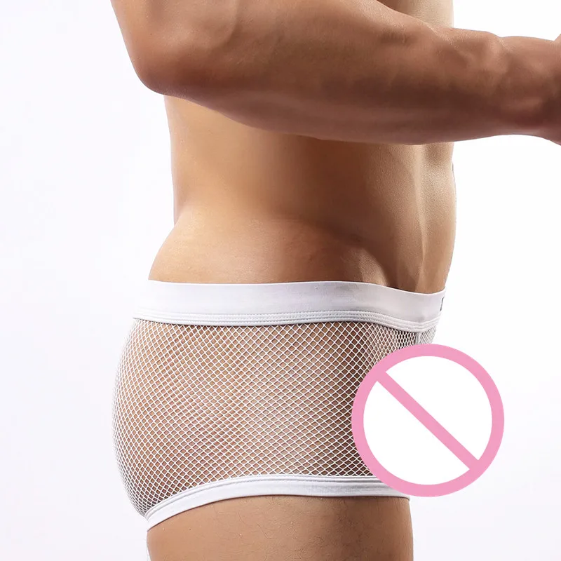 

New Sexy mesh men's boxer shorts sexy men underwear men boxers gay underwear homme shorts underpants panties cueca calzoncillos