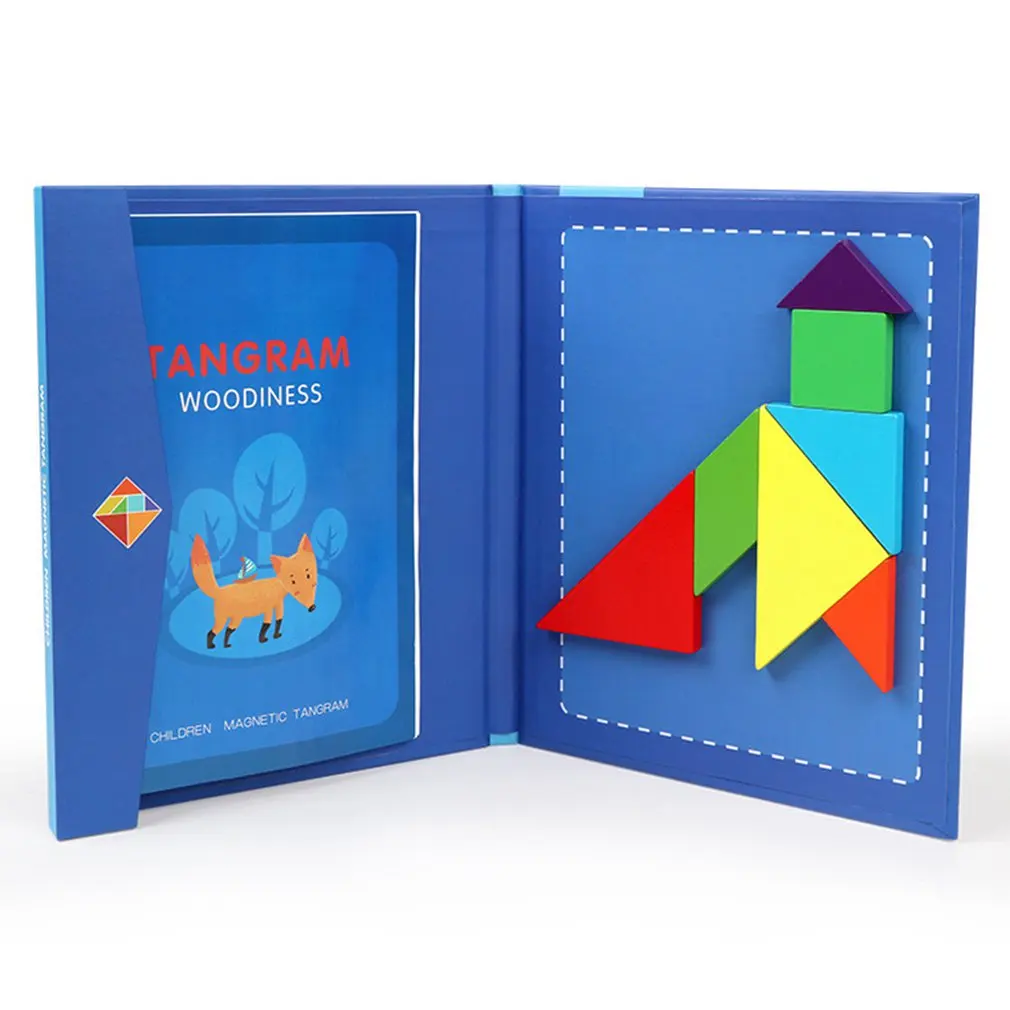 Детские развивающие игрушки деревянный магнитный пазл мозаика игрушка детская