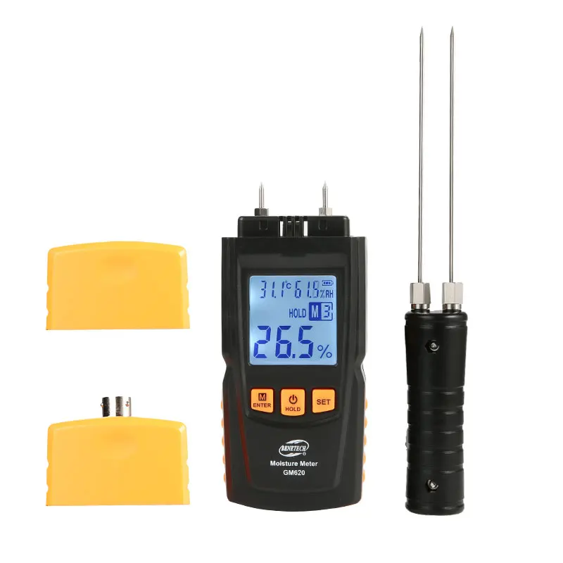 

Wood Moisture Meter Humidity Tester Timber Damp Detector Two Long Probe GM620 BENETECH wheat flour lumber