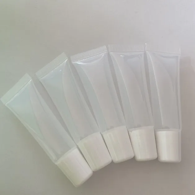 Cosmetic White Tubes Makeup Concealer Refillable Soft Box DIY Lipstick Lip Balm Tubes Empty Lip Gloss Lip Glaze Squeeze Bottle