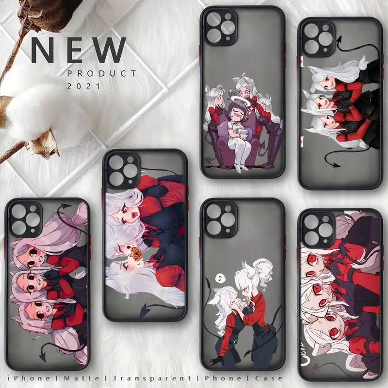 

Three girls helltaker game Phone Case Matte Transparent for iphone 11 12 pro mini XS XR X max 7 8 plus TPU Mobile bags shell