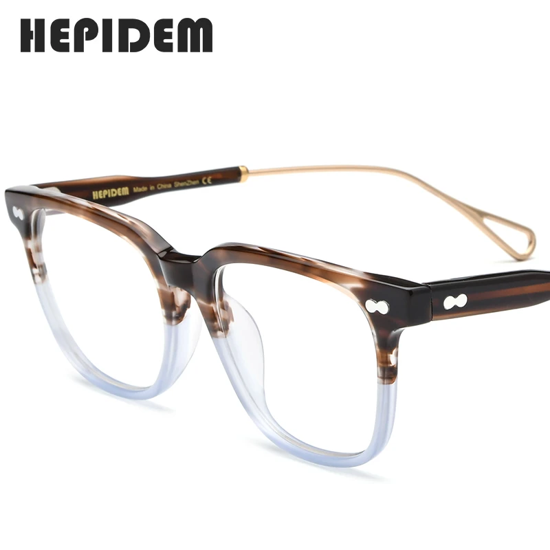 

HEPIDEM Acetate Optical Glasses Frame Men 2020 New Square Eyeglasses Nerd Women Prescription Spectacles Myopia Eyewear 9137