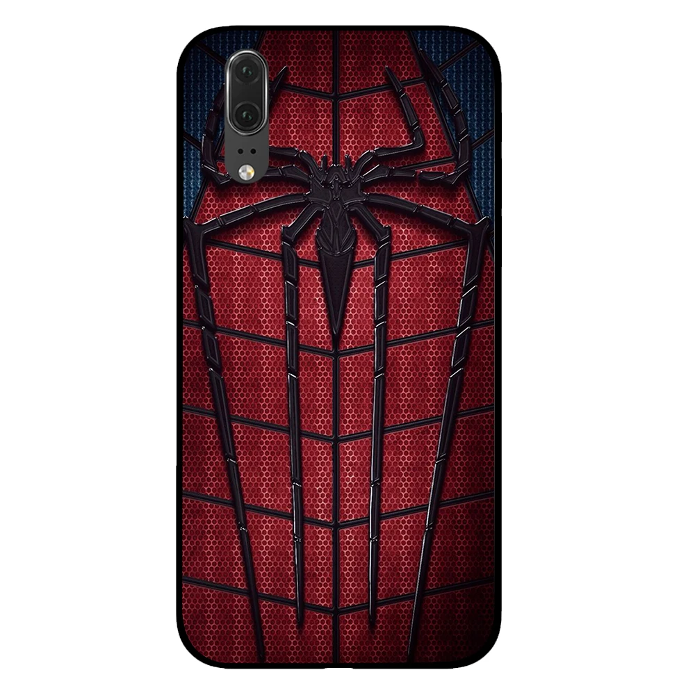 12 Черный чехол с человеком-пауком и Америкой для телефона marvel comic для huawei P30 P20 mate 10 20 Pro Lite Nova 3 4 3i - Цвет: 12